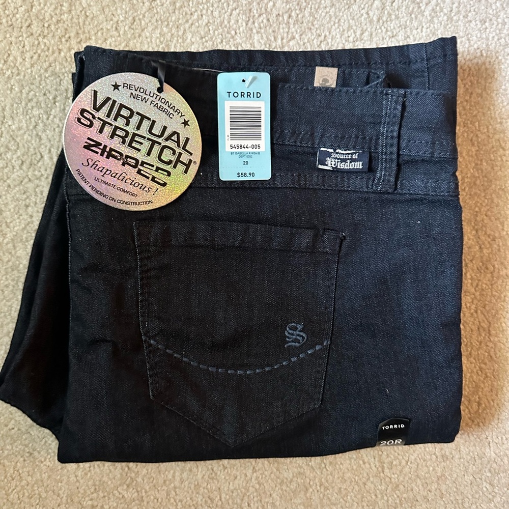 Torrid Source of Wisdom 20R dark blue flare leg jeans